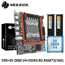 MOUGOL X99 Gaming Motherboard Kit with Intel Xeon E5 2680 V4 & DDR4 8Gx2 2133MHz picture