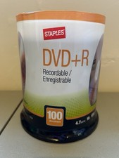 Staples 100 Pack 4.7 GB 16x 120 Min DVD+R Spindle Recordable Discs  picture