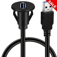 Soporte empotrado auxiliar para panel de salpicadero de coche, USB 3.0, cable picture