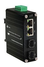 Mini Industrial 2 Ports Gigabit Media Converter Outdoor Din Rail Mount Hardened picture