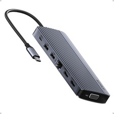 Anker 14in1 USB C Hub Docking Station Triple Display 2x4K HDMI 1080P VGA picture