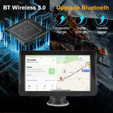 7” Portable CarPlay Screen Wireless Apple CarPlay & Android Touchscreen BT GPS picture