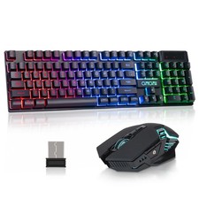 CHONCHOW USB Wireless Gaming Keyboard and Mouse Combo, RGB Backlit, 2.4GHz | ... picture