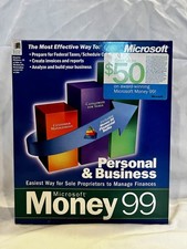 Sealed Microsoft Money 99 Personal & Business – Full edition - Inc. base Money99 picture
