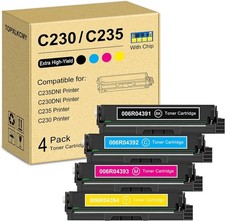 4-Pack Toner Cartridge Black Cyan Magenta Yellow With Chip BN C230/C235 Compati picture