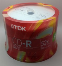 TDK CD-R Data 80 Minute 700 MB 52x 50 Pack Spindle Brand-NEW Sealed picture