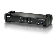 Aten Desktop KVMP Switch 4 Port Single Display 4k DisplayPort w/ audio Cables picture