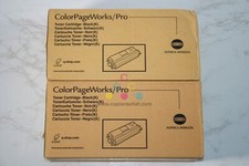 2 New OEM Konica ColorPageWorks/Pro, Black Toner Cartridge 0940-401 (0940401) picture