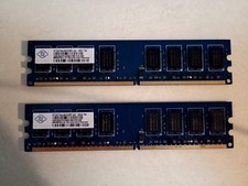 Nanya 4GB (2x2GB) DDR2 DIMM PC2-6400U-666-13-E1.800 NT2GT64U8HD0BY-AD RAM Pair picture