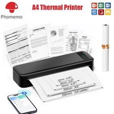 Portable Printer Inkless Bluetooth Thermal Printer Support A4 &Letter for Travel picture