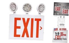 TANLUX New York Approved Emergency Exit Sign - Red Exit Signs with Emergency picture