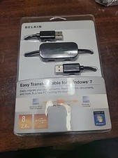 Belkin 8ft Double USB Easy Transfer Cable: Windows XP or Vista to Windows 7 NEW picture