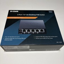 D‑Link DES‑1005P 5‑Port 10/100 Desktop PoE Switch – Unmanaged – Tested & Working picture