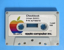 Apple II Checkbook A2T0001X 600-2005-00 Integer BASIC Cassette picture