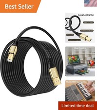 USB Printer Cable 25FT, Extra Long Type 2.0 A Male to B Male Scanner Cord, Hi... picture