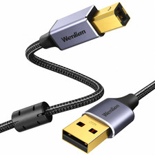 3.3Ft USB 2.0 Printer Cable, USB a to B Cable with Ferrite Bead, Gold-Plated picture