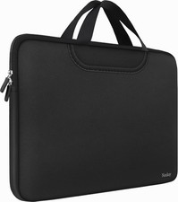 Durable Laptop Sleeve Bag in Black for 15.6 Inch Laptops with Briefcase Handle & picture