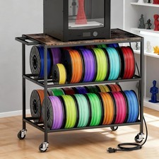 3D Printer Stand with Filament Storage, Heavy Duty Rolling Printer Cart on Wh... picture