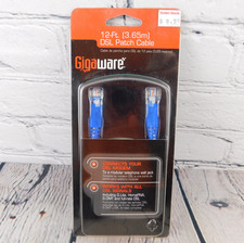 Gigaware 12-ft DSL Patch Cable 279-014 Works with all DSL signals NEW picture