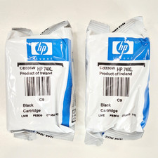 🖨️ 2-Pack Genuine HP 74XL Black Ink Cartridges CB336WN OEM Sealed Expired picture