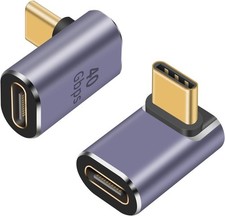 Poyiccot USB-C 90 Degree Adapter 40Gbps 8k 60Hz 100W Type-C Type-C Thunderbolt 4 picture
