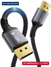 Stouchi 6.6FT VESA Certified DisplayPort 2.1 Cable 80Gbps UHBR20 DP Cord picture