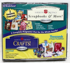 2 Programs - American Greetings (Crafts 7.0 and Scrapbooks & More 7.0) - NEW + picture