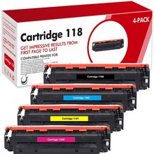 4x High Yield Toner Cartridge 118 Set For Canon IMAGECLASS MF8580cdw LBP7660cdn picture