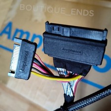 Amphenol SFF-8639 U.2 PCIe NVMe to SFF-8643 HD Mini-SAS SATA 12 Gb/s Cable Wire picture