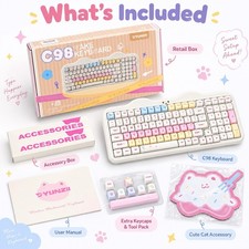 Yunzii C98 Cake Meow Edition Wireless Mechanical Keyboard with 1000mAh Battery picture