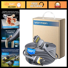 High-Speed Cat 7 Ethernet Cable 100ft, IP68 Waterproof, 10Gbps, Compatible with picture