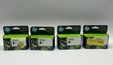 LOT OF 4 GENUINE HP 934XL BLACK HIGH YIELD INK NEW SEALED BOXES EXP 2024 picture