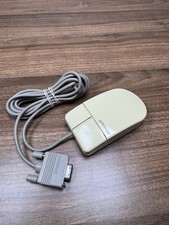 Vintage Microsoft Serial PS/2 Compatible 2-Button Mouse C3K5K5COMB Beige picture