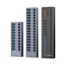 ACASIS 16&10 Ports USB 3.1 Hub Bundle with Powered USB 3.0 Hub, Include 26 * ... picture