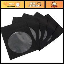 1,000 Premium Thick Black CD DVD Blu-ray Sleeves with Window Cut & Flap, 100g picture