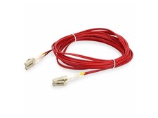 AddOn 2m LC to LC Red OM4 Duplex OFNR Riser-Rated TAA Fiber Patch Cable picture