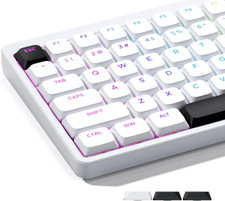 XVX Low Profile White Keycaps, Shine through Keycap Set, Double Shot PBT Key Cap picture