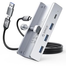 ORICO USB-C Hub Clamp Mount USB 3.0 4-Port 5Gbps High-Speed ​​Transfer USB-C picture