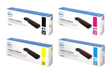 4 x Genuine Toner DELL C2660dn C2665dnf / High Capacity 67H2T V4TG6 2K1VC TW3NN picture