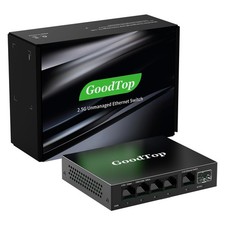 5 Port 2.5Gb Unmanaged Ethernet Switch 5 x 2.5G BaseT 1 x 10G SFP+ Desktop picture