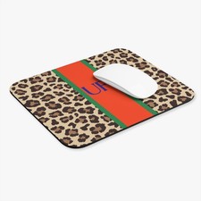 Custom Monogram Leopard Mouse Pad UF Gators Personalized Desk College Colors picture