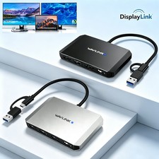 WAVLINK USB 3.0/USB C to DisplayPort HDMI Adapter DisplayLink Dual 4K@60Hz picture