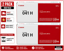 2 PACK Genuine Canon 0453C001 Canon 041H Toner Cartridge Black LBP 312dn ✅ picture