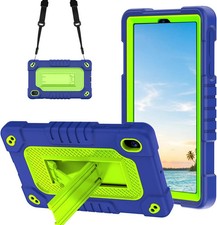 Shockproof Hybrid Case With Stand And Shoulder Strap For 7 Inch 2024 Tablet Navy picture