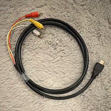 HDMI Male to RCA Male Composite AV Adapter Cable, Black, 3 ft (1:1) picture