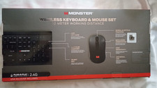 MONSTER Wireless keyboard & mouse set black 2.4G 2MNKB0615B1BL 812350227194 picture