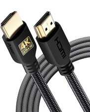 PowerBear 10 ft Black HDMI Cable HDMI 2.0 4K UHD Gold Plated Shielded picture