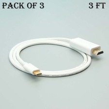 3x 3FT USB-C 3.1 Type C to HDMI Cable 4K HDTV PC Monitor MacBook Galaxy S8 Note7 picture