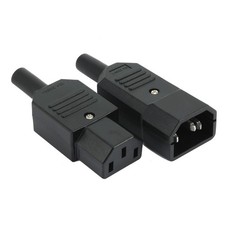 1Pair AC250V 10A 3 Terminals IEC320 C14 Power Socket C13 Plug Adapter Connector picture