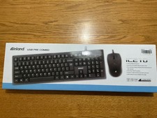 Inland ic210 USB Pre Combo Keyboard and Mouse New in Box NIB 3 Button Ergonomic picture